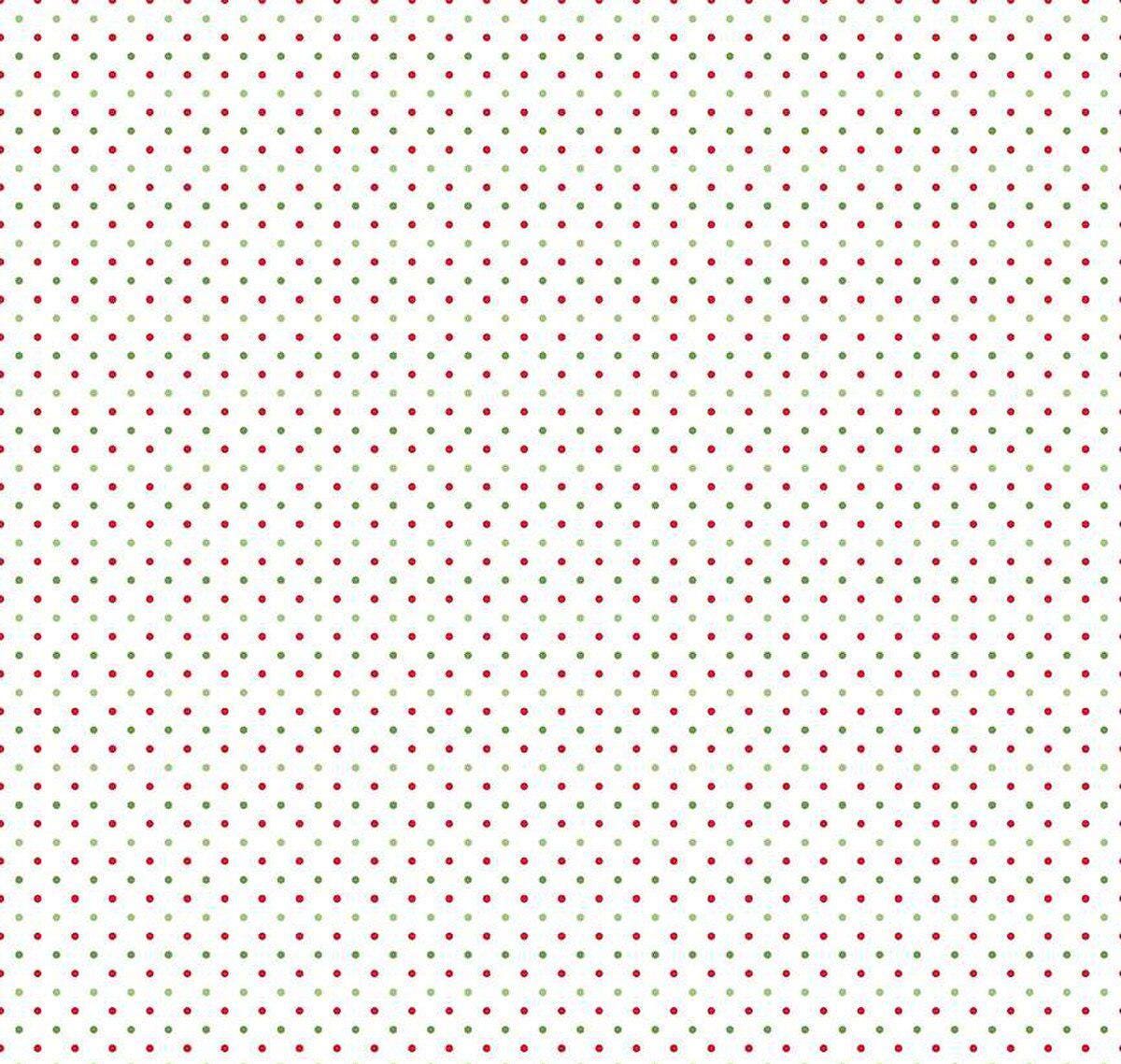 Swiss Dot Christmas on White - 1/2 Yard Increments, Cut Continuously - by Riley Blake Designs