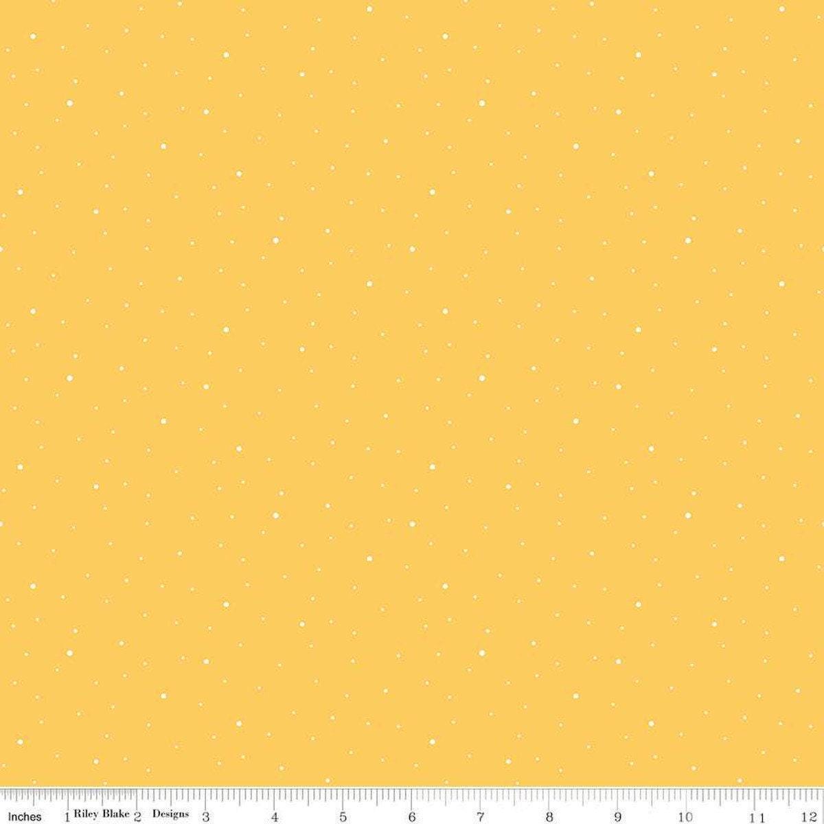 Yellow Dapple Dot - 1/2 Yard Increments, Cut Continuously - by Riley Blake Designs
