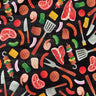 Chill & Grill BBQ Party in Black - 1/2 Yard Increments, Cut Continuously - by Michael Miller
