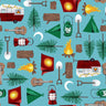 Beneath the Stars Camping Icons - 1/2 Yard Increments, Cut Continuously - by Studio E