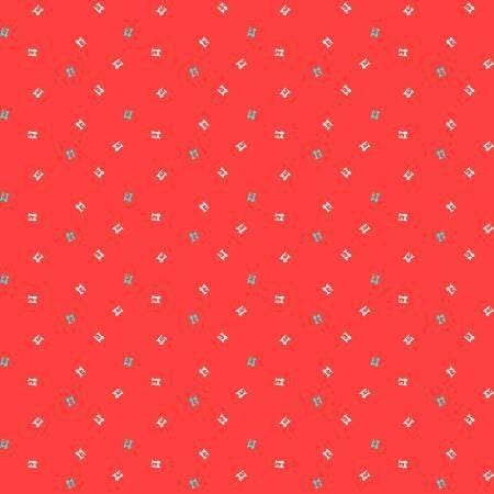 Clearance- Quilt Fair Sewing Machines in Red - 1/2 Yard Increments, Cut Continuously - by Tasha Noel for Riley Blake Designs