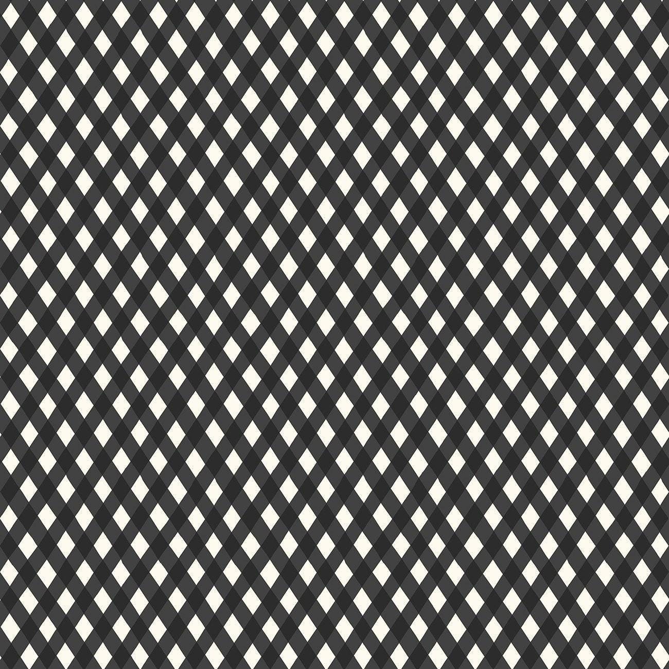 Honey Bee Plaid in Black - 1/2 Yard Increments, Cut Continuously - by My Mind's Eye for Riley Blake Designs
