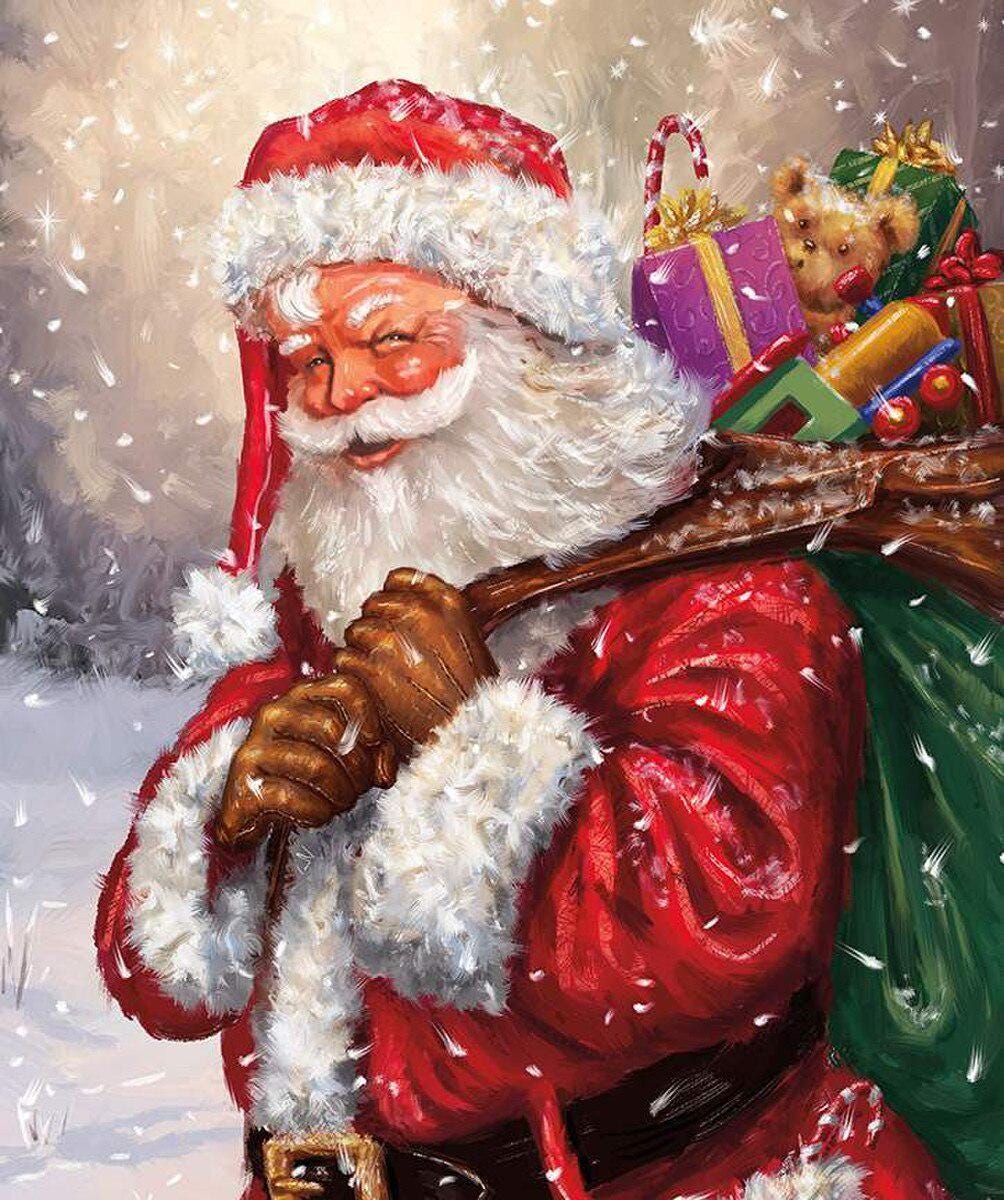 More Christmas Wishes Santa's Bag Panel by Riley Blake Designs