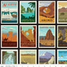 National Parks Posters in Black - 1/2 Yard Increments, Cut Continuously - by Anderson Design Group for Riley Blake Designs