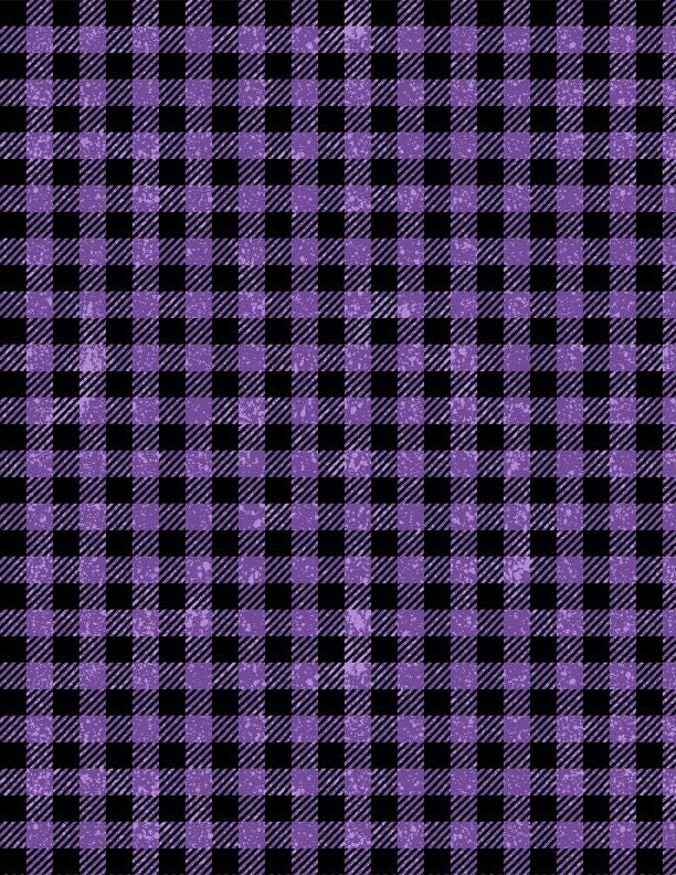 Gnome-ster Mash Purple Checks - 1/2 Yard Increments, Cut Continuously - by Jennifer Pugh for Wilmington Prints