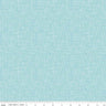 Aqua and White Large Hashtag - 1/2 Yard Increments, Cut Continuously - by Riley Blake Designs