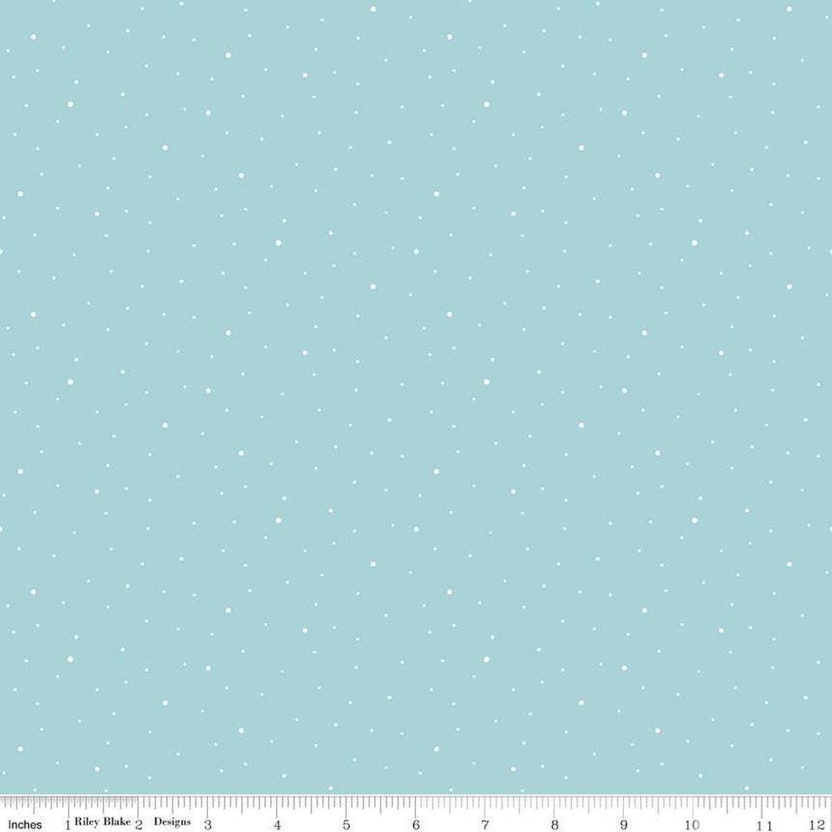 Aqua Dapple Dot - 1/2 Yard Increments, Cut Continuously - by Riley Blake Designs