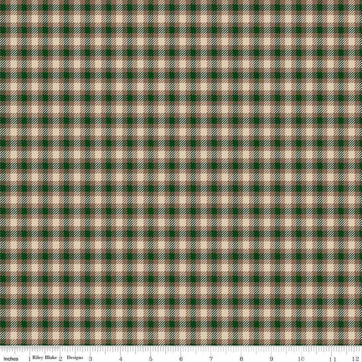 Plaid-Venture Club Scout in Forest - 1/2 Yard Increments, Cut Continuously - by Riley Blake Designs