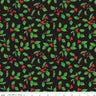 Nicholas Holly Days in Black - 1/2 Yard Increments, Cut Continuously - by J. Wecker Frisch for Riley Blake Designs