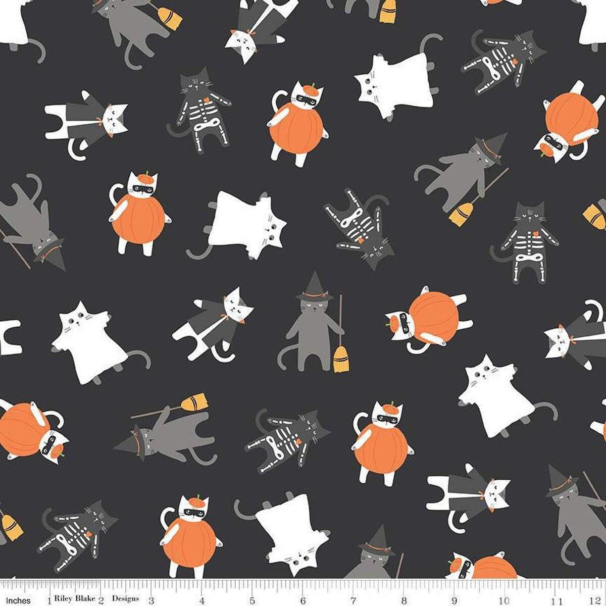 Hey Bootiful Main in Charcoal- 1/2 Yard Increments, Cut Continuously - by My Mind's Eye for Riley Blake Designs
