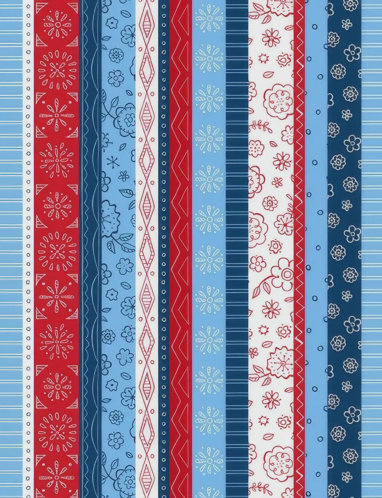 Colors of Summer Stripes in Multi - 1/2 Yard Increments, Cut Continuously - by Jackie Decker for Wilmington Prints