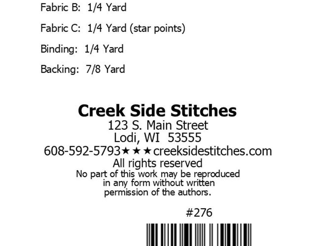 My Star Topper#276 by Creek Side Stitches