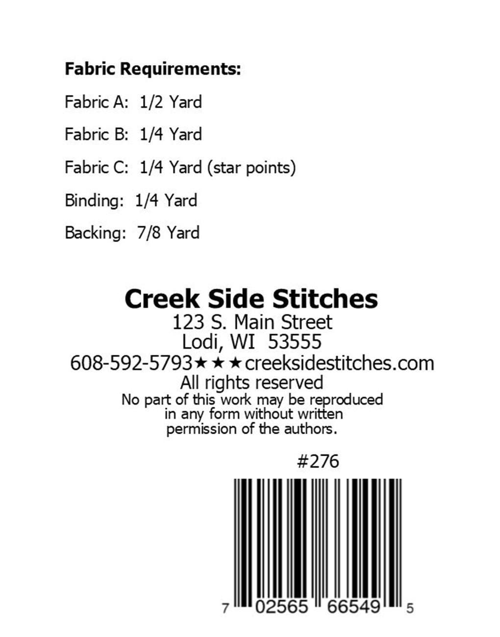 My Star Topper#276 by Creek Side Stitches