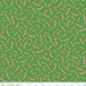 Christmas Joys Candy Canes in Green - 1/2 Yard Increments, Cut Continuously - by Lindsay Wilkes for Riley Blake Designs