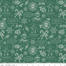 Merry Little Christmas Treats in Green - 1/2 Yard Increments, Cut Continuously - by My Mind's Eye for Riley Blake Designs