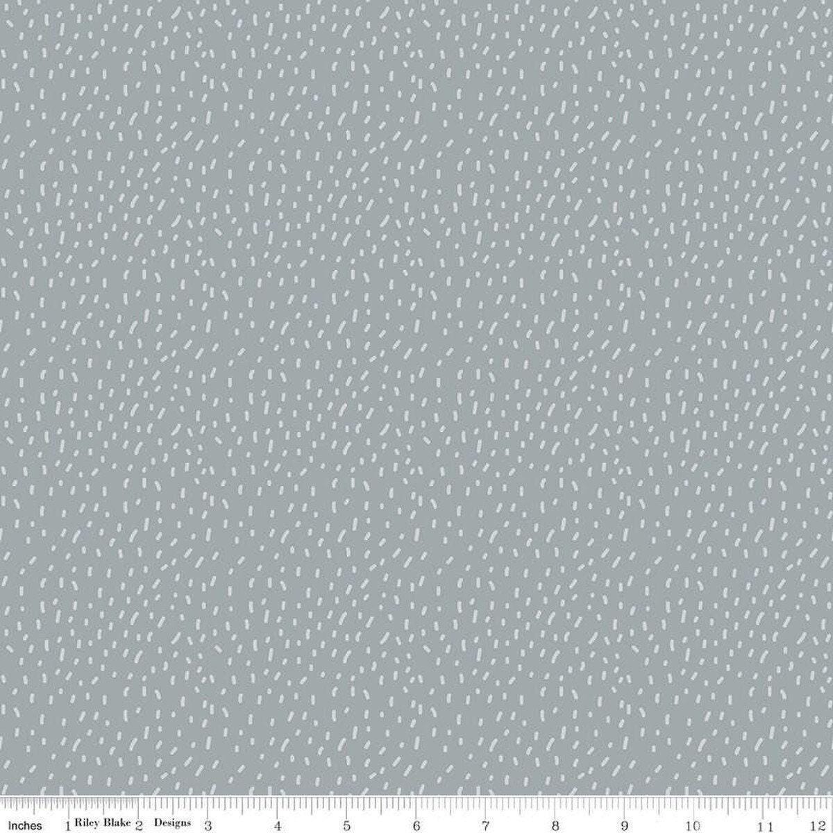Forest Friends Fur in Silver - 1/2 Yard Increments, Cut Continuously - by Jennifer Long for Riley Blake Designs