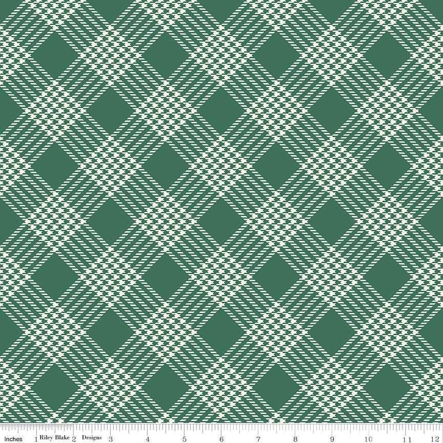 Merry Little Christmas Plaid in Green - 1/2 Yard Increments, Cut Continuously - by My Mind's Eye for Riley Blake