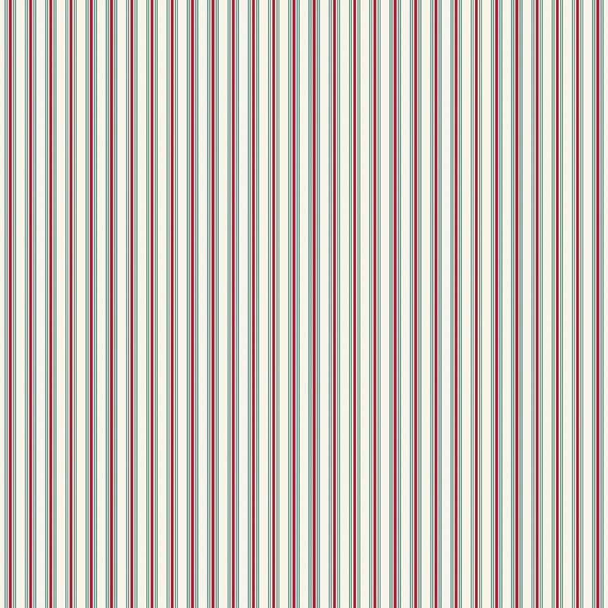 Merry Little Christmas Stripes in Cream - 1/2 Yard Increments, Cut Continuously - by My Mind's Eye for Riley Blake Designs