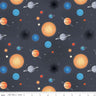 Out of This World with NASA Planets in Charcoal - 1/2 Yard Increments, Cut Continuously - by Riley Blake Designs