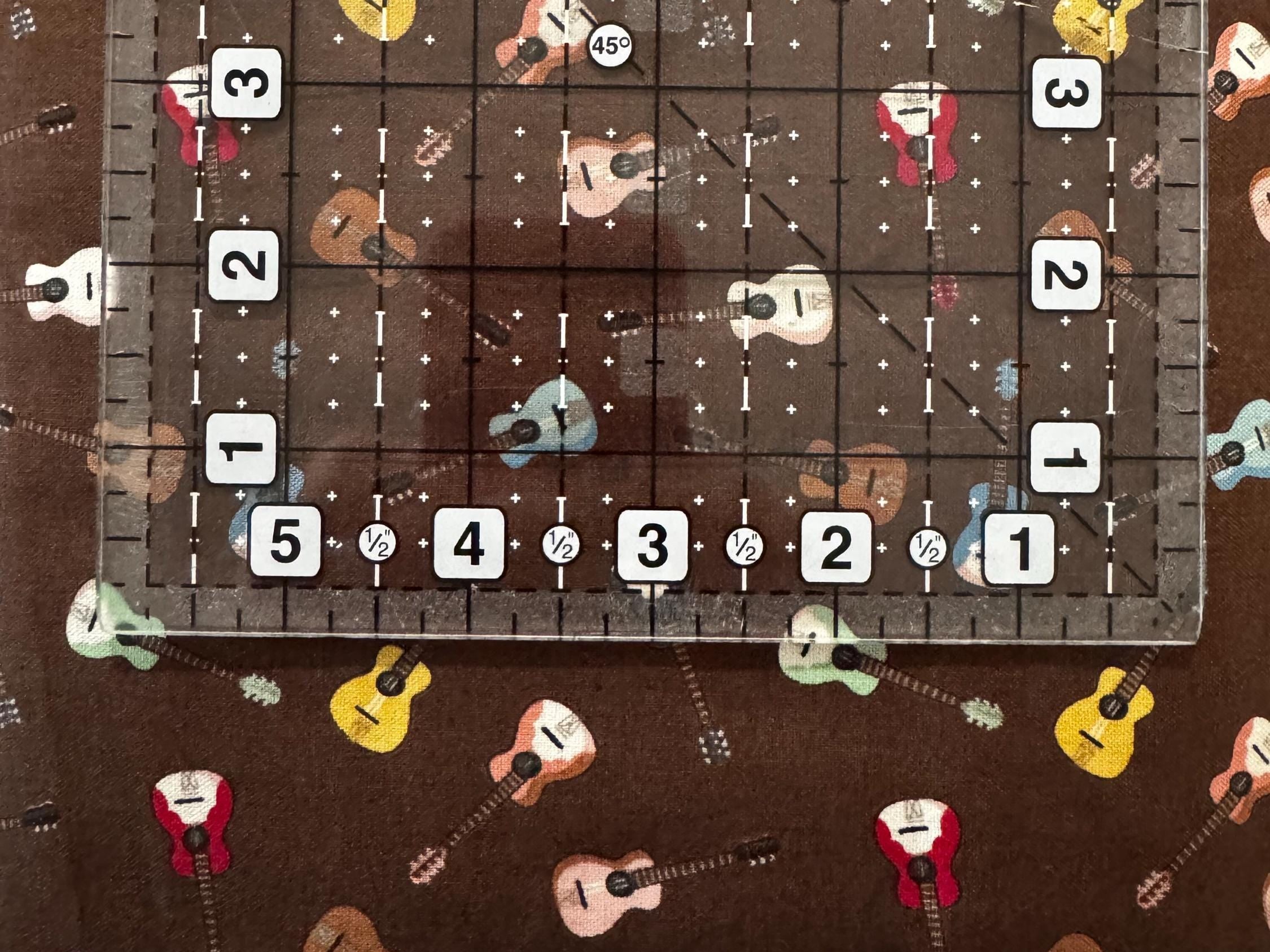 Cowboys Guitars in Brown - 1/2 Yard Increments, Cut Continuously - by Echo Park Paper Co. for Riley Blake Designs