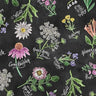 Flower Market Going Wild in Black - 1/2 Yard Increments, Cut Continuously - by Lily and Val for Michael Miller