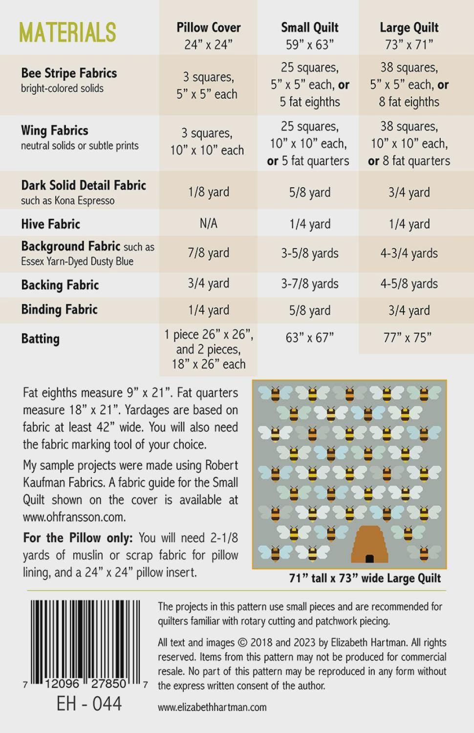 Beehive Pattern by Elizabeth Hartman