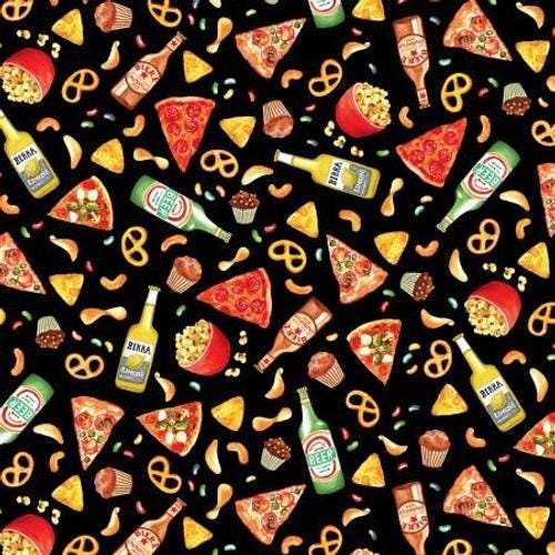 Game On Game Night Snacks - 1/2 Yard Increments, Cut Continuously - by Michael Miller