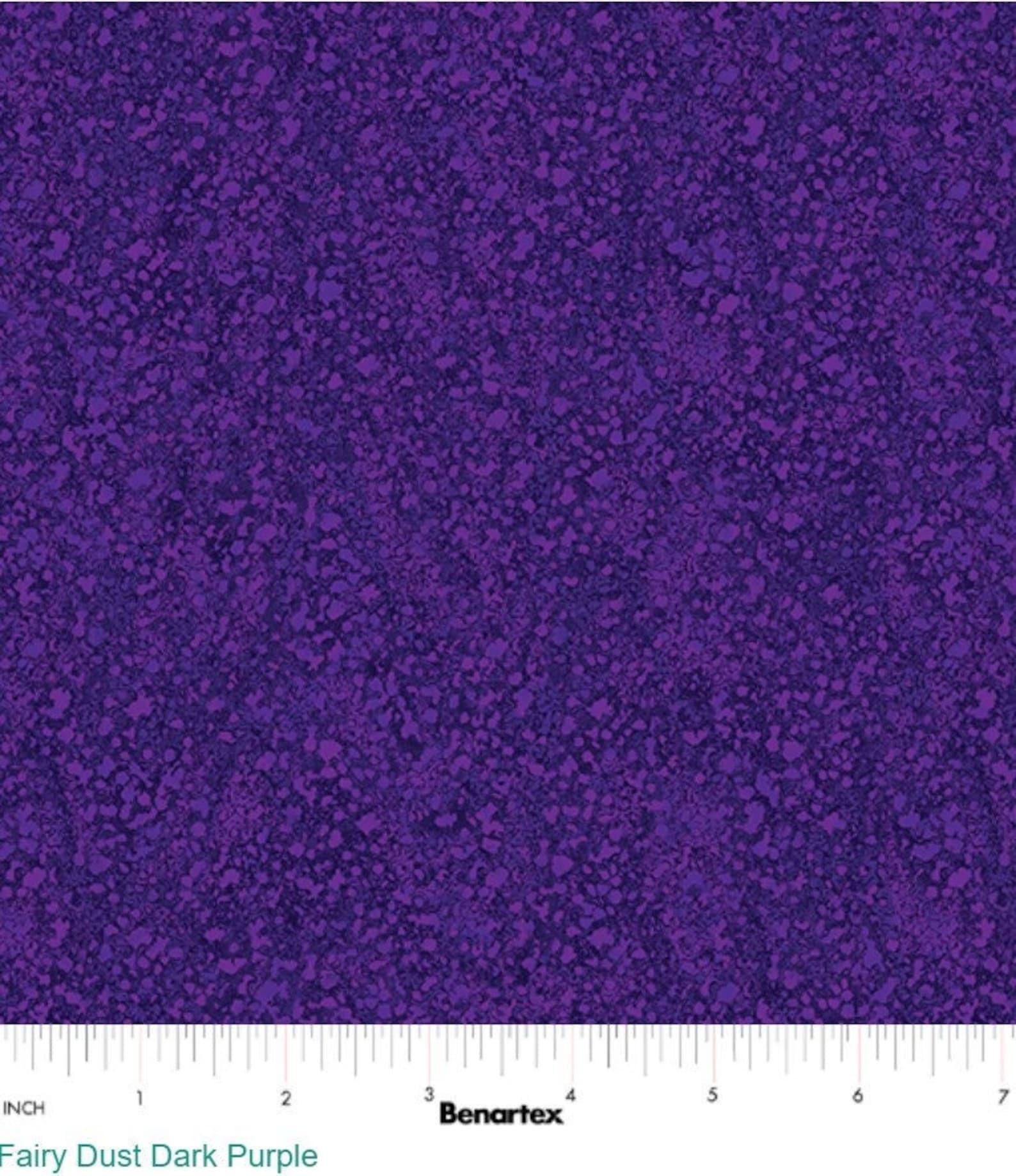 Fairy Enchantment Fairy Dust in Dark Purple - 1/2 Yard Increments, Cut Continuously - by Donna Antonucci for Bernatex Fabrics