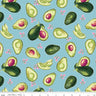 Clearance- Lucy June Avocados in Aqua - 1/2 Yard Increments, Cut Continuously - by Lila Tueller for Riley Blake Designs