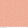 Homemade Outlined Flowers in Coral - 1/2 Yard Increments, Cut Continuously - by Echo Park Paper Co. for Riley Blake Designs
