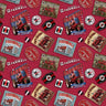 Farmall Tossed Logos in Red - 1/2 Yard Increments, Cut Continuously - by Sykel Enterprises