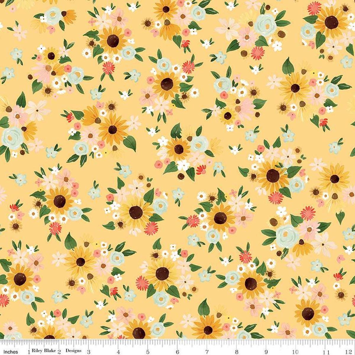 Homemade Main in Sunshine - 1/2 Yard Increments, Cut Continuously - by Echo Park Paper Co. for Riley Blake Designs