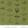 Timber Camp Badges in Pine - 1/2 Yard Increments, Cut Continuously - by Sweetwater for Moda Fabrics