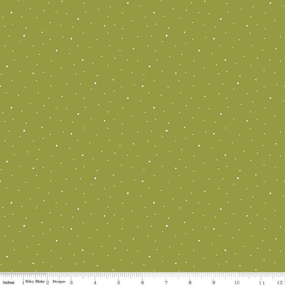 Asparagus Dapple Dot - 1/2 Yard Increments, Cut Continuously - by Riley Blake Designs