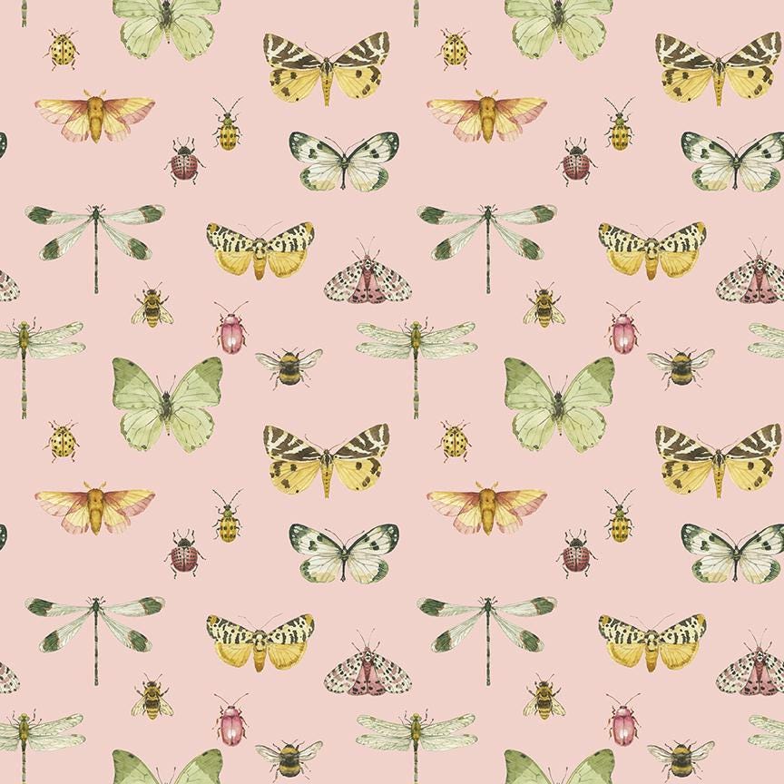 Love Me More Flutter in Blush - 1/2 Yard Increments, Cut Continuously - by Lisa Audit for Riley Blake Designs