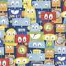 Multi Packed Alphabots Robots - 1/2 Yard Increments, Cut Continuously - by Wilmington Prints