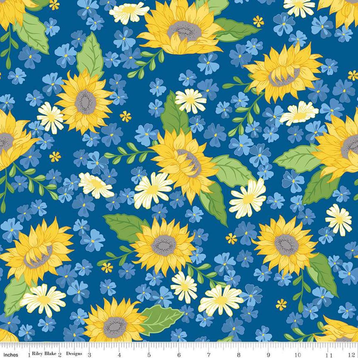 Sunny Skies Main in Dusk - 1/2 Yard Increments, Cut Continuously - by Jill Finley for Riley Blake Designs