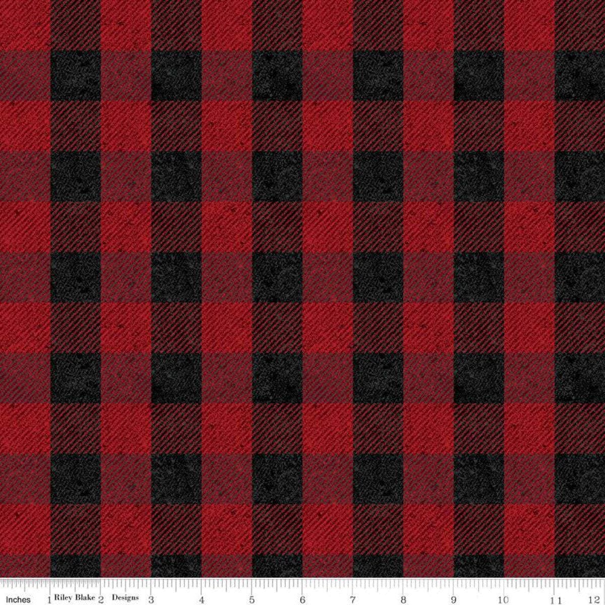All About Plaids Buffalo Check in Red - 1/2 Yard Increments, Cut Continuously - by Riley Blake Designs