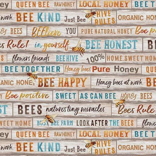Bee Culture Just Bee in Multi - 1/2 Yard Increments, Cut Continuously - by Michael Miller