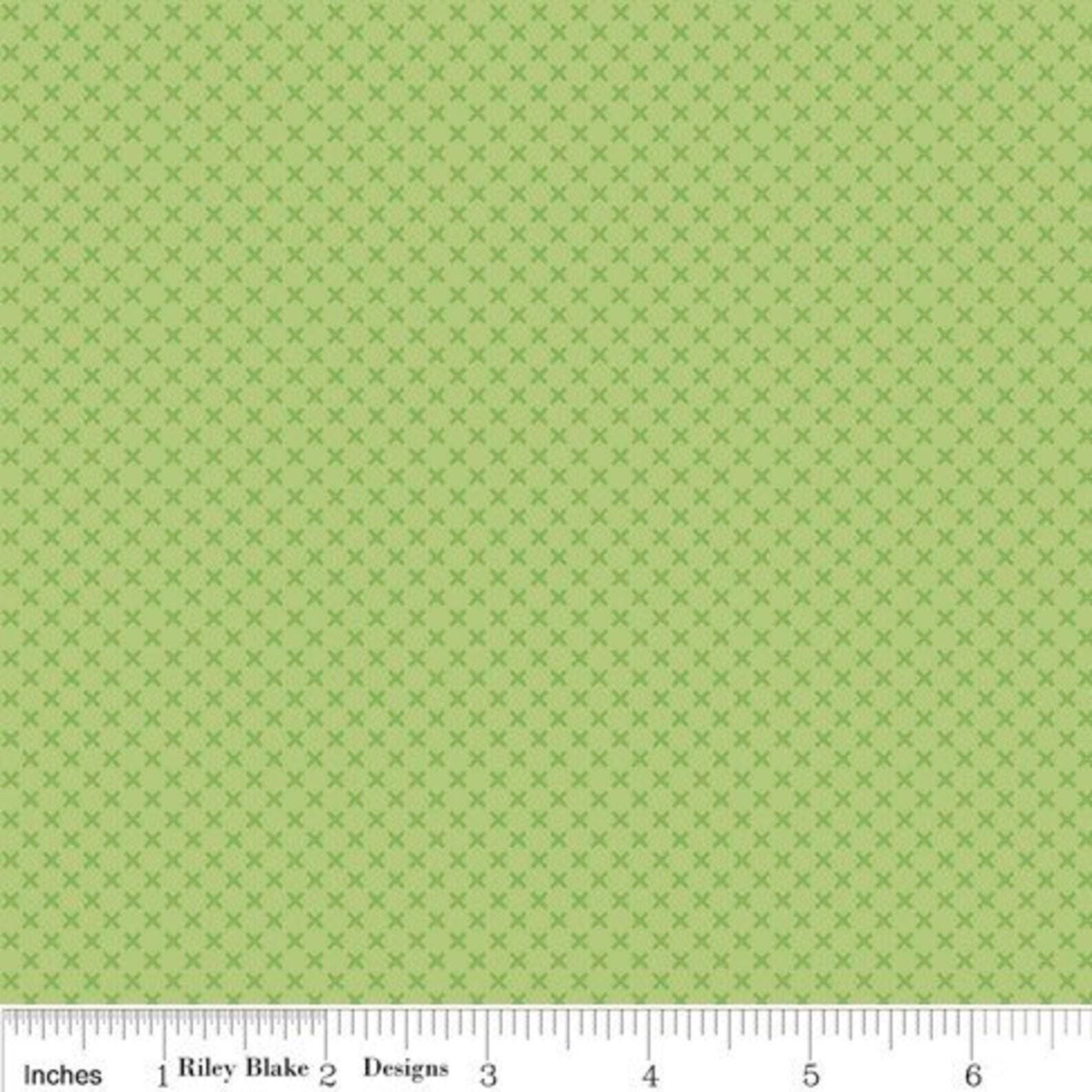 Green Kisses - 1/2 Yard Increments, Cut Continuously - by Doodlebug Design for Riley Blake