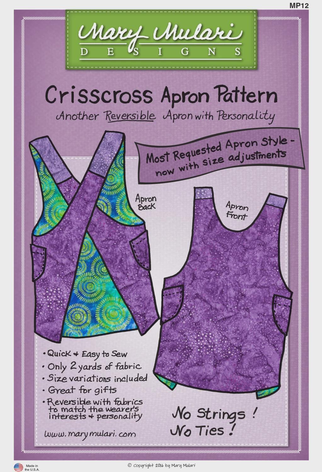 Crisscross Apron Pattern by Mary's Productions
