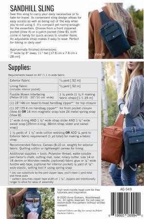 Sandhill Sling Style Bag Pattern by Noodlehead