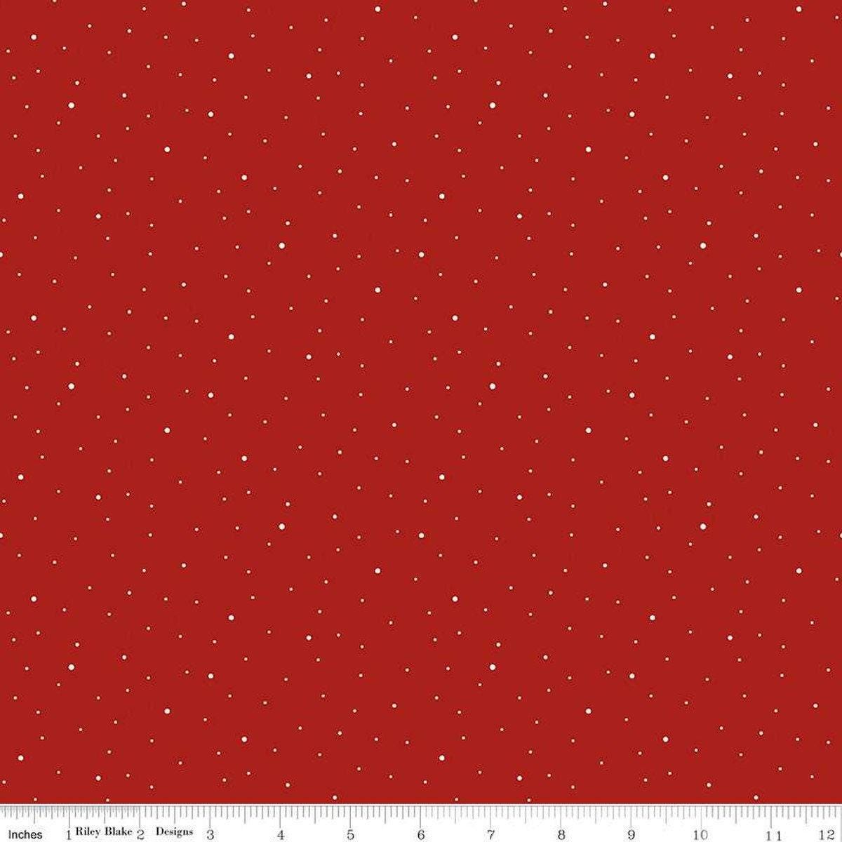 Barn Red Dapple Dot - 1/2 Yard Increments, Cut Continuously - by Riley Blake Designs