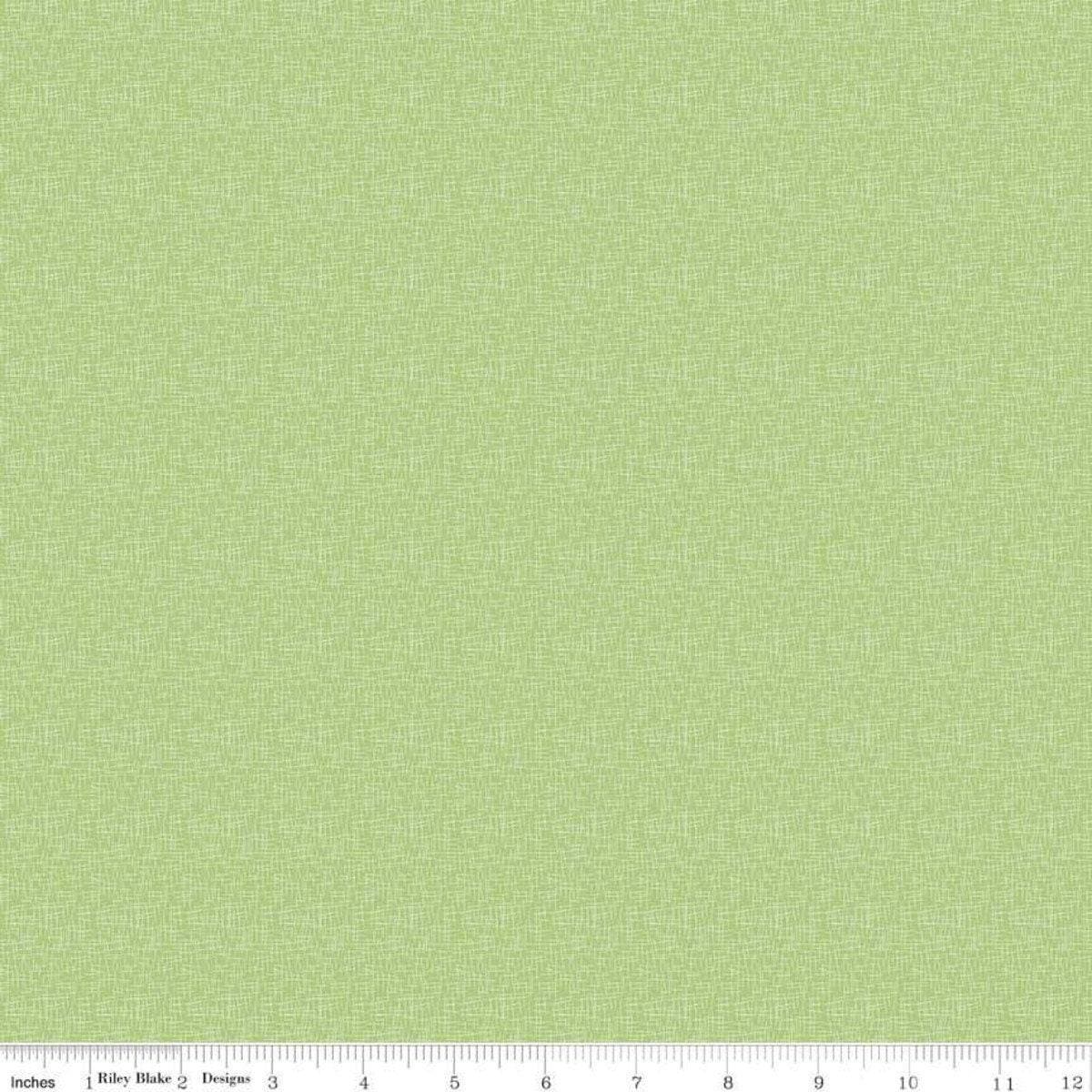 Green and White Small Hashtag - 1/2 Yard Increments, Cut Continuously - by Riley Blake Designs