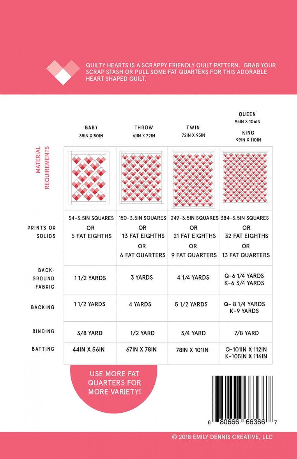 Quilty Hearts Pattern by Quilty Love