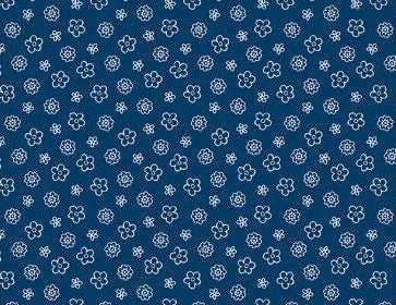 Colors of Summer Small Floral in Navy - 1/2 Yard Increments, Cut Continuously - by Jackie Decker for Wilmington Prints