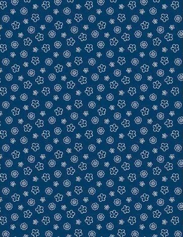 Colors of Summer Small Floral in Navy - 1/2 Yard Increments, Cut Continuously - by Jackie Decker for Wilmington Prints
