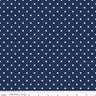 Swiss Dot Navy - 1/2 Yard Increments, Cut Continuously - by Riley Blake Designs