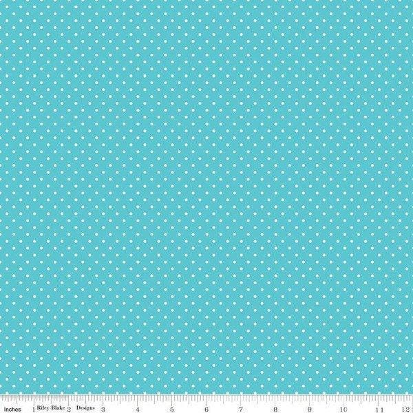 Swiss Dot Peacock - 1/2 Yard Increments, Cut Continuously - by Riley Blake Designs