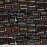 United States Destinations in Black - 1/2 Yard Increments, Cut Continuously - by Anderson Design Group for Riley Blake Designs